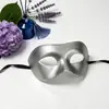 Máscara Simples de Meio Rosto para Halloween Príncipe Chapéu Reto Jazz Retrô Máscara Facial Festa Misteriosa Máscara para Olhos Unissex