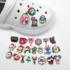25 traje Serie Navideña de Dibujos Animados Zapatos con Agujeros Flor para Zapato Hebilla Decorativa Personalidad DIY Accesorios para Hebillas de Zapatos de Jardín