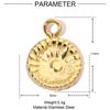 Concha chapada en oro al vacío cruz acero titanio diy colgante pequeño femenino caballito de mar estrella acero inoxidable joyería pulsera colgante