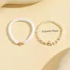 Conjunto de Colar e Pulseira com Contas Estilo Boêmio Transfronteiriço Europeu e Americano Conjunto de Joias de Pérola Artificial da Moda