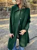 Abrigo de Lana con Solapa Estilo Europeo y Americano 2026 de Amazon para Mujer, Abrigo de Lana de Doble Cara Holgado de Longitud Media para Otoño e Invierno