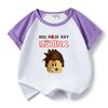 ROBLOX Conjunto de Verano para Niños 2023 Nuevo Algodón Camiseta de Manga Corta para Niños Shorts Casual Delgados Conjunto de Dos Piezas
