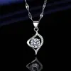 Livro Chapeuzinho Vermelho Mão Rápida Voz Rede Social Ao Vivo Colar Banhado a Prata Pedra de Alto Carbono Diamante Quadrado Pingente Gota de Água Pera Atacado