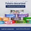 Sobre Uma Pulseira de Papel Dupont Descartável Parque de Diversões Infantil Área Cênica Ingresso Jogo Parque Aquático Personalizado