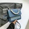 Bolsa Feminina Transfronteiriça Nicho Versátil Nova Bolsa de Mão com Contas Moda Sensação de Alto Padrão Estampada Animal Print Bolsa de Ombro Transversal