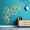 Adhesivo de Pared de Círculo de Espejo Acrílico Cristal Elegante DIY Estéreo 3D Moda Combinación Espejo Autoadhesivo Pintura Hogar