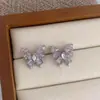Pendientes de Mariposa de Cristal de Estilo Coreano de Moda 2026, Pendientes de Temperamento de Lujo Ligero de Nicho, Pendientes Exquisitos de Verano para Mujer