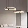 Lámpara de araña circular retro china nueva de travertino amarillo estilo wabi-sabi para sala de estar, dormitorio, estudio, iluminación decorativa para villa