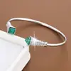 Moderna Nueva Creativa Forma de Faro Incrustaciones de Circonita Pulsera de Puño Abierto Exquisita Retro Pulsera de Cobre Puro Joyería Transfronteriza Venta al por Mayor