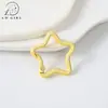 Fecho de mola pentagrama pequeno perolado colorido liga de zinco acessórios de joia material de chaveiro de contas DIY pingente