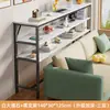 Mesa estrecha para hueco de cama, estante de almacenamiento para el pie de la cama, mesa larga extremadamente estrecha, de pie contra la pared, gabinete estrecho para hueco de cama, almacenamiento multicapa