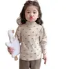 Camiseta Básica Forrada de Felpa para Niñas, Nueva Camiseta de Manga Larga para Niños Primavera y Otoño 2025, Ropa Interior Cálida y Elegante de Invierno para Bebés Niñas