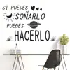 Zn3127E Pegatinas de Pared Autoadhesivas con Texto Corto Inspirador en Español Estilo Ins Decoración de Pared de Fondo para Habitación Sala de Estar
