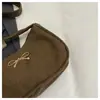Bolso Retro de Pana bajo el Brazo con Detalle de Lazo Dorado - Bolso de Mano Mini Hobo Elegante para Atuendos Casuales