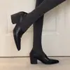 Couro Macio Confortável Sapatos Pequenos de Couro Elegantes Salto Grosso Bico Fino Corte Profundo Sapatos de Uma Peça Europeu Coreano Simples Retro Moda Para Ir ao Trabalho Salto Alto