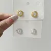 Aretes de Perlas con Encaje Envuelto Estilo Francés para Mujer, Aretes de Nicho de Lujo Accesible de Alta Gama, Aretes Únicos Elegantes de Estilo Pequeño y Fragante