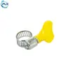 Tubería de agua 201, tubería de gas natural, manija de tornillo manual de plástico americano con manija, abrazadera de hebilla de aro de garganta