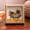 Año del Caballo, Hazte Rico al Instante, Soporte de Exhibición para Marco de Fotos, Marco de Fotos Decorativo Artesanal con Estampado Dorado Estilo Chino, Soporte de Exhibición para Escritorio de Entrada del Festival de Primavera Venta al por Mayor