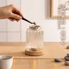 Quemador de Incienso Ignífugo de Vidrio de Borosilicato Alto con Base de Madera Maciza y Portavelas de Ámbar, En Stock en el Almacén de Guangzhou, Dropshipping Multicanal