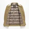 Chaqueta Casual de Terciopelo Grueso para Hombre Transfronteriza Otoño e Invierno Cálida Cómoda Agradable a la Piel Solapa Sin Bolitas Chaqueta de Plumas Cómoda para Hombre
