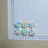 Nuevos Accesorios de Resina de Pétalos Coloridos de Doble Capa Dulces y Brillantes para Manualidades DIY, Fundas de Teléfono con Pegamento de Crema y Zuecos