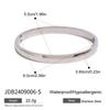 Jingqiao pulseira de fivela lisa curva de aço inoxidável europeia e americana, personalidade de alto nível, combina com tudo, pulseira de aço titânio feminina transfronteiriça
