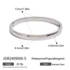Pulseira Minimalista em Aço Inoxidável Estilo Europeu e Americano Jieding, Argola Aberta que Não Desbota, Joia Transfronteiriça em Aço Titânio para Mulheres com um Toque de Luxo