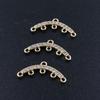 Cobre puro micro embutido zircão brincos borla ornamentos lua pulseira colar acessórios diy hairpin acessórios para o cabelo material