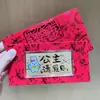 Shuibeite Mismo Estilo Oro Puro 999 Oro de Color Billete de Oro Princesa Dorada Por Favor Hazte Rico Inmediatamente Sobre Rojo Regalo de Vacaciones