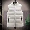 Chaleco de Algodón con Relleno de Plumas de Cuello Alto Otoño Invierno Hombres Mujeres Exterior Cortavientos Calidez Ropa de Trabajo en Equipo Chaleco Impresión Personalizada Logo