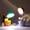 Comércio exterior novo vaso de flores mini luz noturna de aprendizado LED ornamentos pequenos simples de mesa desenhos animados de feriado presentes atacado