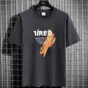 Camisetas de Verano para Hombre de Marca de Moda Transfronteriza, Camisetas Base Transpirables, Camisetas de Manga Corta con Estampado de Cuello Redondo, Modernas y con Estilo