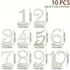 Direto da fábrica Amazon novo número de mesa de casamento de madeira com base DIY número de mesa de madeira digital de casamento casamento