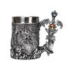 Caneca de Resina com Estátua de Dragão 3D, Caneca de Cerveja Pterossauro, Copo de Água de Dragão Monstro, Grande Capacidade, Alto Valor Estético, Presente de Natal