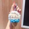 Llavero de cordero de peluche tejido a crochet, colgante de juguete, decoración para mochila de estudiante, regalo, llavero de muñeca, regalo