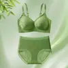 Sujetador Push-Up para Busto Pequeño Encaje Sin Costuras Ropa Interior Fina para Mujer Estilo Chino Estampado Sujetador para Mujer Conjunto de Sujetador Anticaída