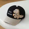 Gorros de otoño e invierno para niños, gorra de pico estilo ins, gorro de actuación de pequeño dinosaurio de dibujos animados para niños de 3 a 6 años, gorra de béisbol, transfronterizo