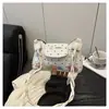Bolsa Transversal de Ombro Tote Feminina Nova Estilo Verão 2025 Poá Fresco Estilo Estrangeiro Grande Capacidade Textura Tendência