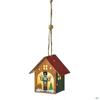 Regalo Decoración Navideña Colgante Soldado de Nogal de Madera Colorido Luminoso Casa de Madera Colgante para Árbol de Navidad Ambiente Diseño de Escena