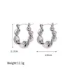 Pendientes europeos y americanos transfronterizos moda pendientes cortos con forma de cuerno en C acero inoxidable chapado en oro de 18 quilates pendientes que no se decoloran para mujer venta al por mayor