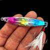 Placa de hierro fundido de orilla, pez de plomo, cebo falso de carretera, equipo de pesca, lentejuelas, láser biónico, anzuelo doble, cebo biónico, cebo biónico, 14 g, 17 g y 21 g