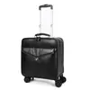 Maleta de mano vintage de alta gama de 18 pulgadas para viaje, maleta de equipaje de cuero genuino para viajes de negocios, maleta de equipaje