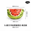 Tigela de Melancia com Rosto Sorridente Pintada à Mão Tigela de Arroz Fofa Doméstica Tigela de Sobremesa Colorida Sob Esmalte Comercial Tigela de Salada Cerâmica Criativa para Restaurante