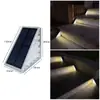 Luces de Escalón Impermeables para Exteriores con Energía Solar, Luces Decorativas para Jardín y Paisajismo de Césped, Lavadoras de Pared LED con Forma de Siete para Escaleras