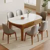Juego de Mesa y Sillas de Comedor de Madera Maciza con Pizarra para Uso Doméstico en Apartamentos Pequeños, Mesa de Comedor Moderna y Sencilla