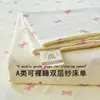 Sábana de Cama de Gasa de Doble Capa Grado Materno e Infantil Pieza Única Ropa de Cama Sábana de Algodón Lavado Funda de Almohada para Dormitorio de Estudiantes Juego de Tres Piezas