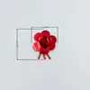 Cor Vermelha Bordado à Mão com Lantejoulas e Contas Flor 3D Decorativa Apliques de Tecido Acessórios de Roupas DIY Apliques para Sapatos Bolsas