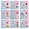 Acuarela infantil caricatura actividades de jardín de infantes pequeños regalos pintura graffiti hecha a mano puesto de mercado nocturno rompecabezas DIY pintura