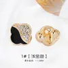 Botón de Camisa de Moda de Alta Gama para Mujer Estilo Chanel Hebilla de Diamante Cardigan Suéter Botón Pequeño Decorativo Dorado Plateado
