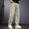 Calça Jeans Floral Lavada para Homens, Calça Reta Larga Solta, Outono Retro Americano Europeu e Americano Simples Casual Longa Tendência